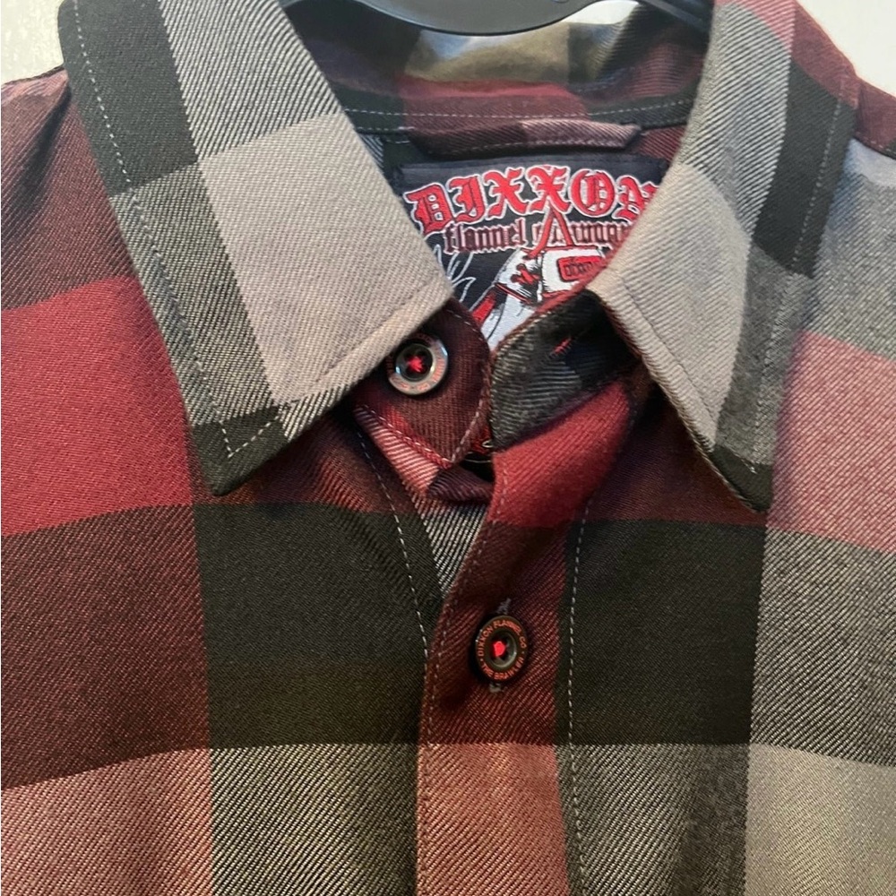 Dixxon Red and Black Plaid Flannel Shirt